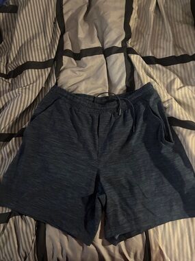 lululemon athletica Men's Heathered Navy Athletic Shorts